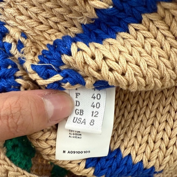 Alberta Ferretti stone-detailing cotton knitted sweater size US 8 - Picture 7 of 8